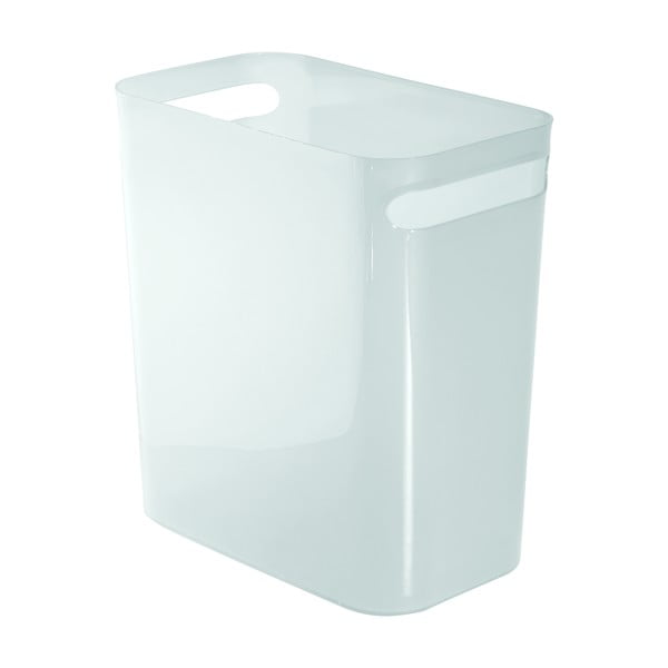 Mliečne transparentný odpadkový kôš iDesign Una, 13,9 l