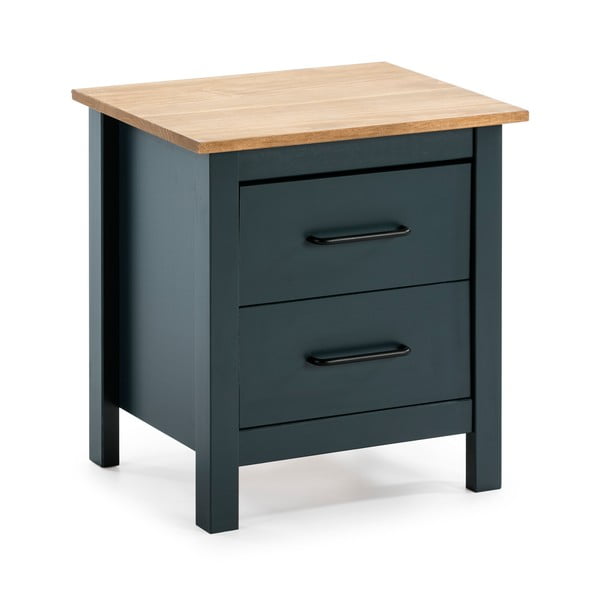 Tmavomodrý nočný stolík z borovicového dreva Miranda – Marckeric-image-2