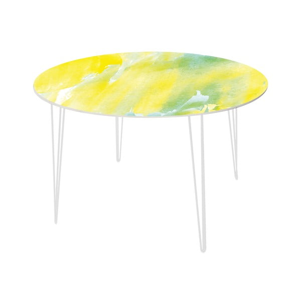 Jedálenský stôl Abstract Lemon, 120 cm