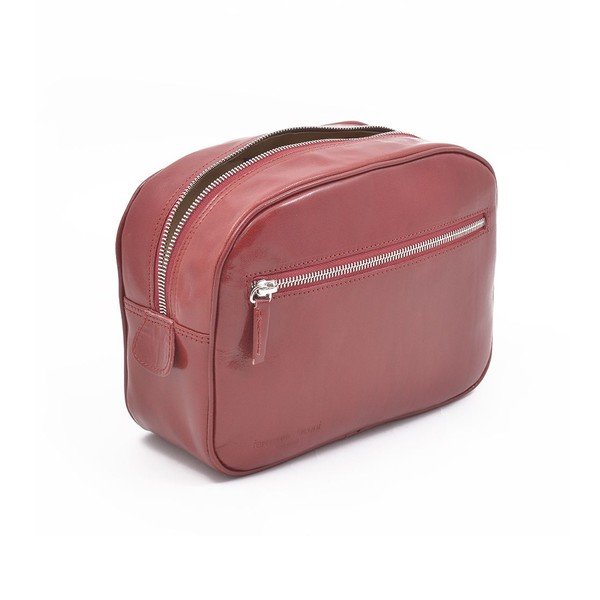 Kožená kozmetická taška Ferruccio Laconi Red-image-1