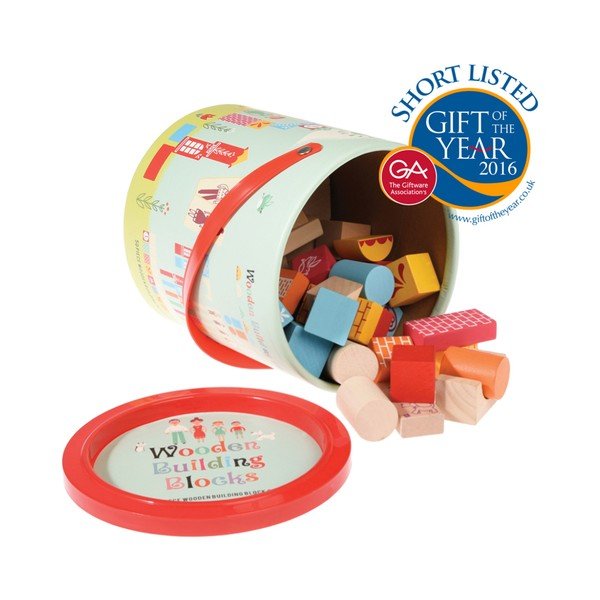Drevená stavebnica Rex London Bricks Set, 50 kociek
