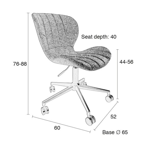 Modrá kancelárska stolička Zuiver OMG-image-4