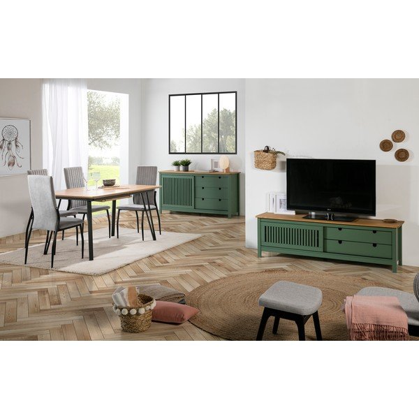 Zelená drevená komoda Marckeric Bruna-image-1