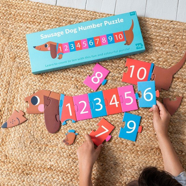 Puzzle (počet dielikov 16) Sausage Dog – Rex London-image-1