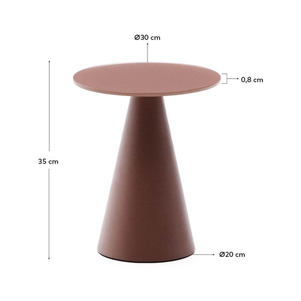 Okrúhly odkladací stolík so sklenenou doskou ø 30 cm Wilshire – Kave Home-image-4