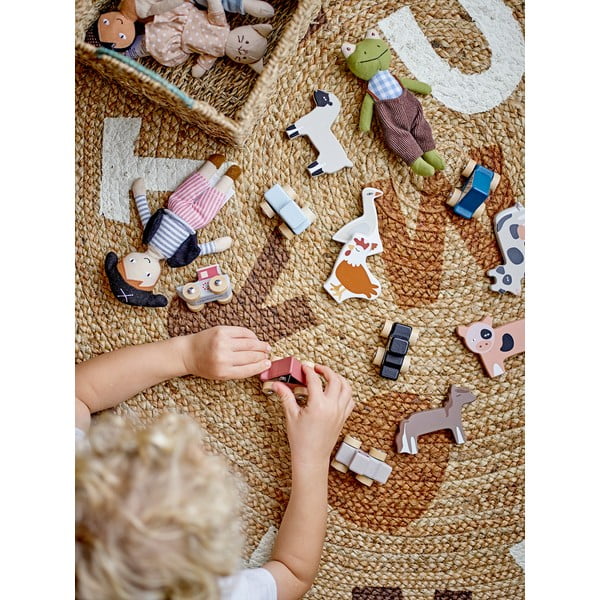 Jutový okrúhly koberec v prírodnej farbe ø 130 cm Dinne – Bloomingville Mini-image-2