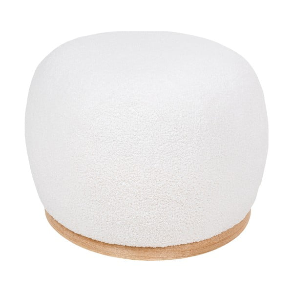 Biely taburet z textílie buklé Manhattan – House Nordic-image-2
