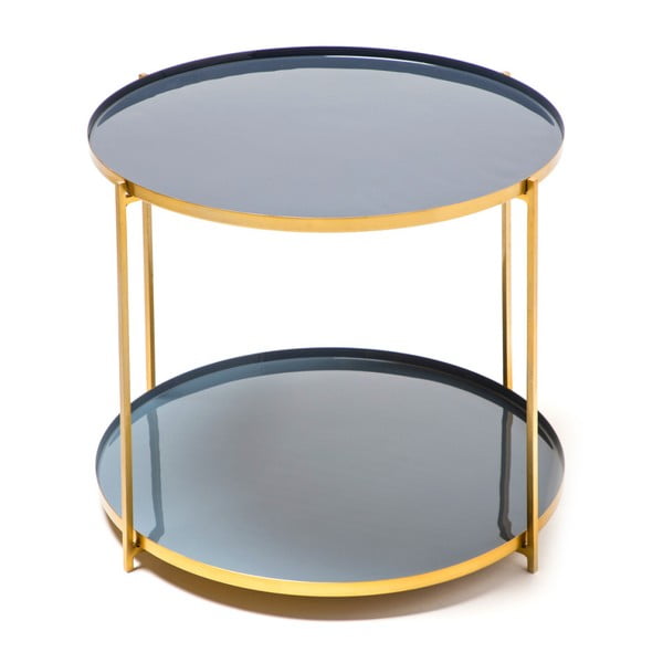 Modrosivý odkladací stolík 360 Living Romy 722, Ø 50 cm