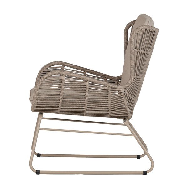 Béžové kovové/polstrované záhradné kreslo Grace – WOOOD-image-3