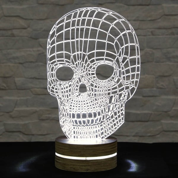 3D stolová lampa Skull