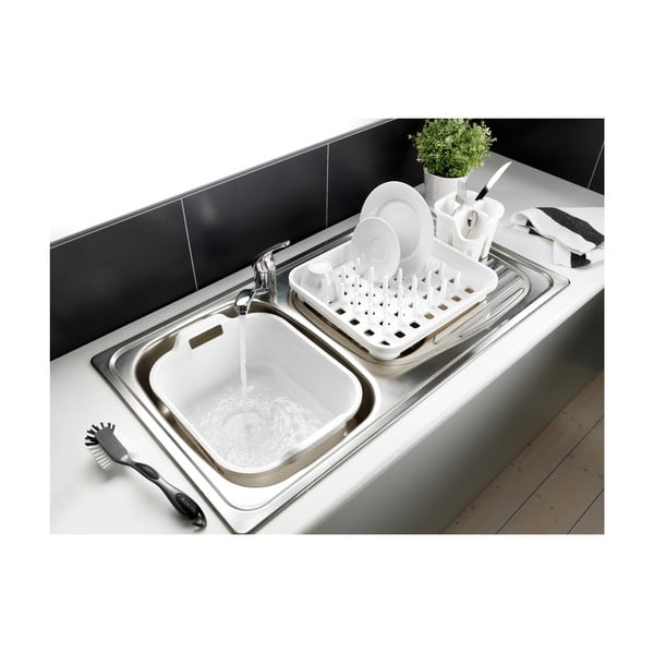 Biely plastový odkvapkávač na príbory 14x14 cm Signature – Addis-image-2