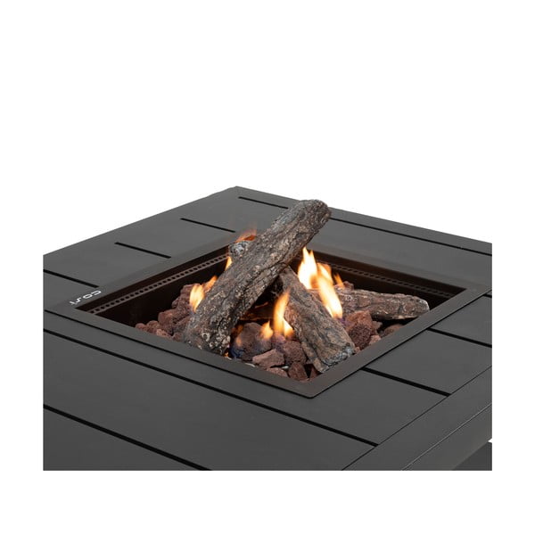 Čierny záhradný stôl s ohniskom COSI Cosiflow, 120 x 80 cm-image-1