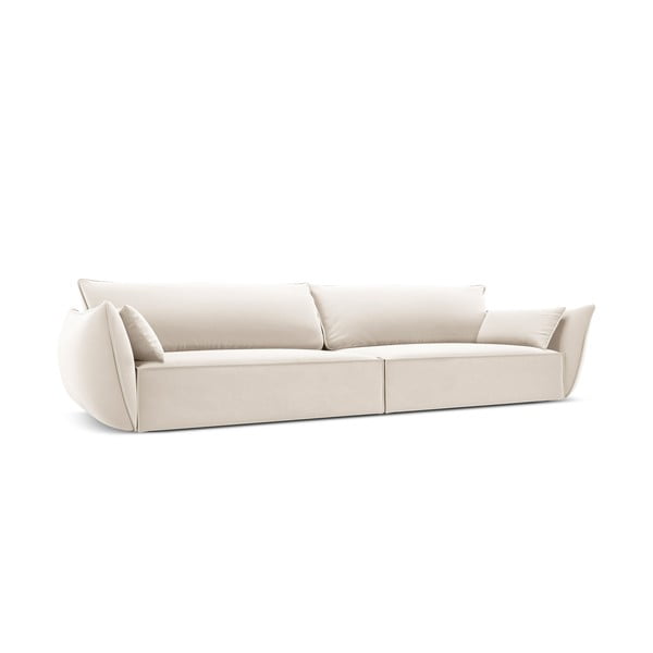 Béžová zamatová pohovka 248 cm Vanda – Mazzini Sofas-image-2