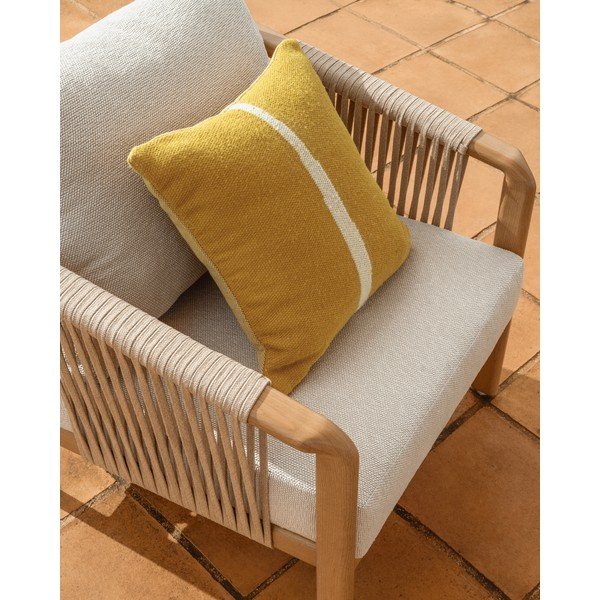 Béžová hliníková záhradná lounge súprava pre 4 osoby Sirte – Kave Home-image-3