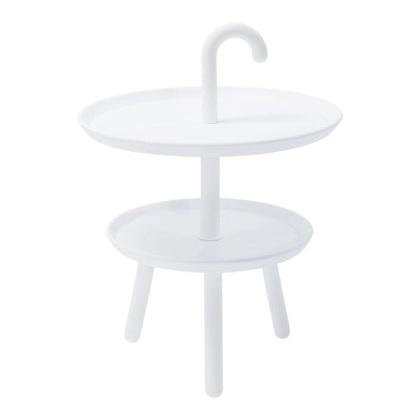 Biely odkladací stolík Kare Design Jacky, ⌀ 42 cm