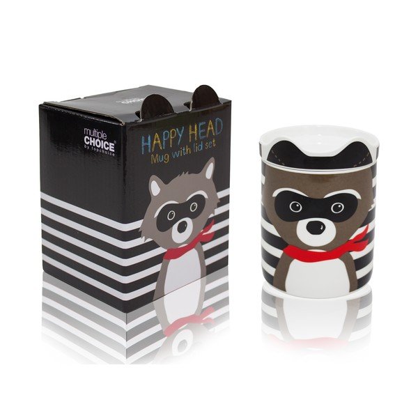 Hrnček z kostného porcelánu s viečkom Silly Design Ricky, 280 ml