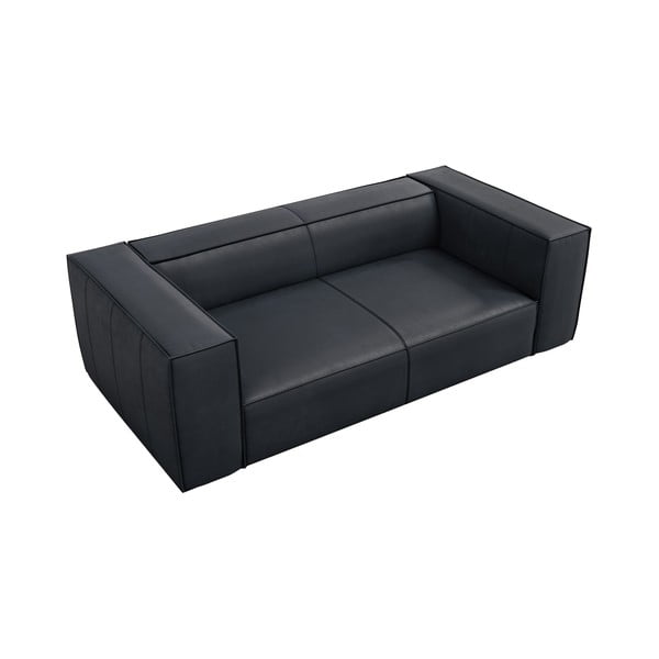 Tmavomodrá kožená pohovka 212 cm Madame – Windsor & Co Sofas-image-2