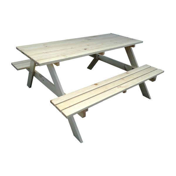 Záhradný jedálenský set z borovicového dreva pre 4 Piknik - Rojaplast
