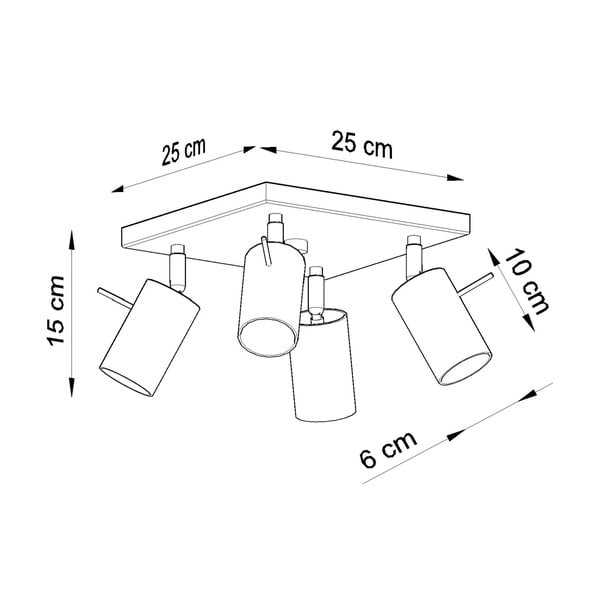 Čierne stropné svietidlo Sollux Ethno-image-4