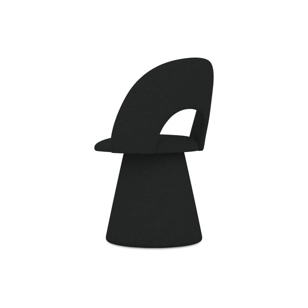 Čierne čalúnené jedálenské kreslo Kalo – Makamii-image-4