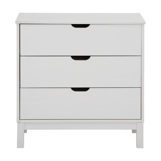 Biela nízka komoda z borovicového dreva 76x75 cm Post - Støraa