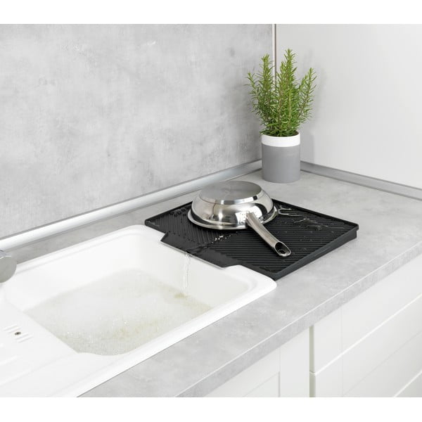 Tmavosivý odkvapkávač Wenko Nelia, 34 x 40 cm-image-2