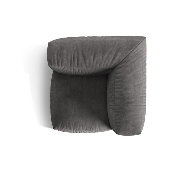 Sivý zamatový modul pohovky (variabilný) Martina – Micadoni -image-3