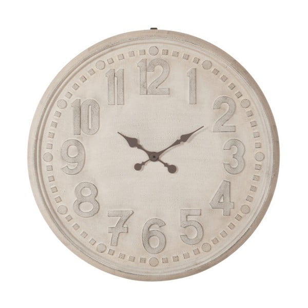 Biele nástenné vintage hodiny J-Line, 90 cm