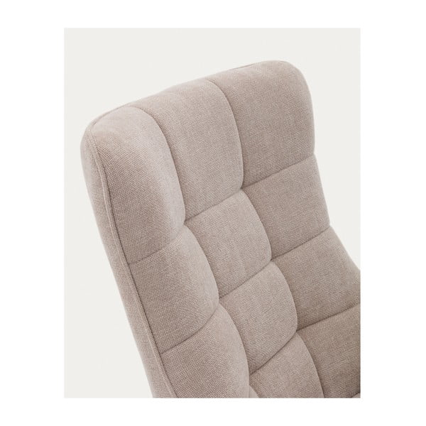 Béžové otočné ženilkové kreslo Teryl – Kave Home-image-4