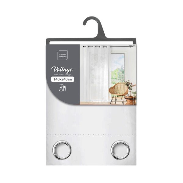 Biela voálová záclona 140x240 cm Lissea – douceur d'intérieur-image-4