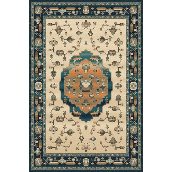 Béžovo-zelený vlnený koberec 170x240 cm Tonati - Agnella