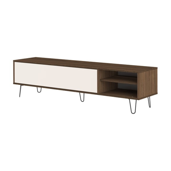 Krémový TV stolík v dekore orecha 165x44 cm Aero - TemaHome -image-3