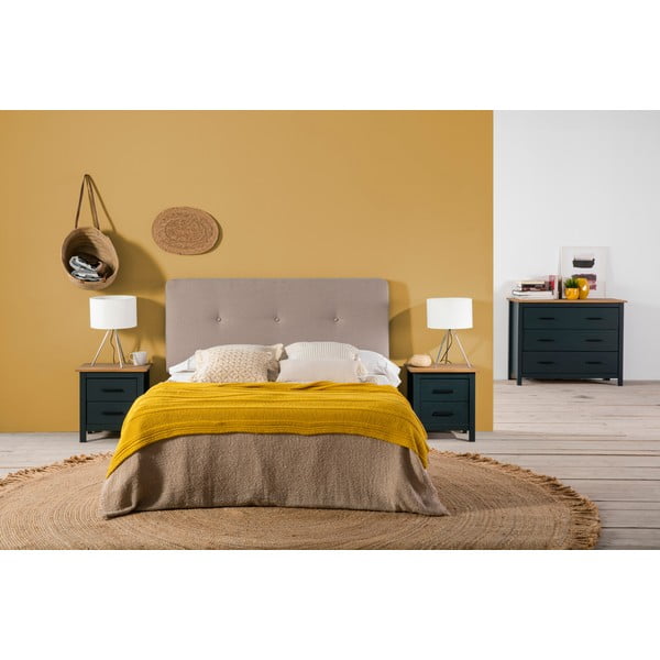 Tmavomodrý nočný stolík z borovicového dreva Miranda – Marckeric-image-4