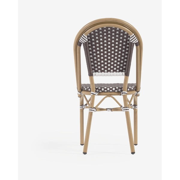 Bielo-hnedá vonkajšia stolička Kave Home Marilyn-image-3