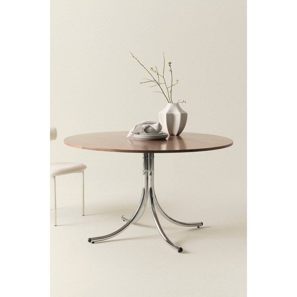 Kovový okrúhly jedálenský stôl ø 130 cm Chipley – Jotex-image-1