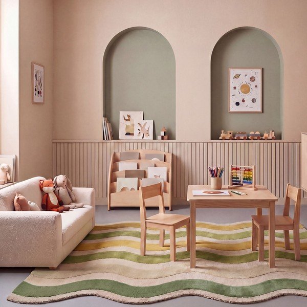 Zelený/v prírodnej farbe ručne tkaný vlnený koberec 200x290 cm Cascade Wool – Flair Rugs-image-2
