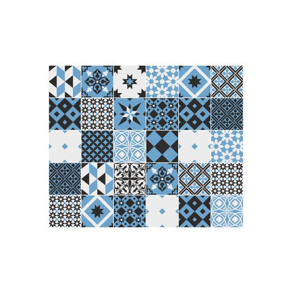 Sada 30 samolepiek na stenu Ambiance Azulejos Talia, 15 × 15 cm-image-2