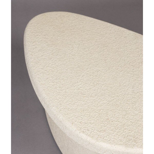 Béžový konferenčný stolík v dekore mramoru 49x74 cm Veda – Dutchbone-image-3