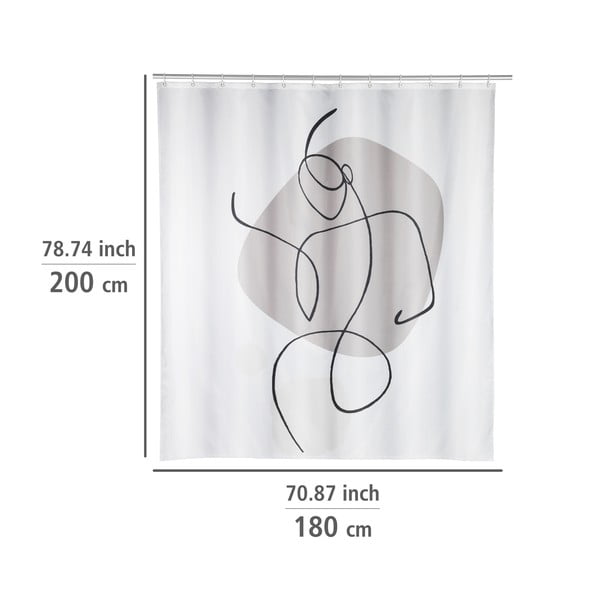 Sprchový záves 180x200 cm Ladyline - Wenko-image-1