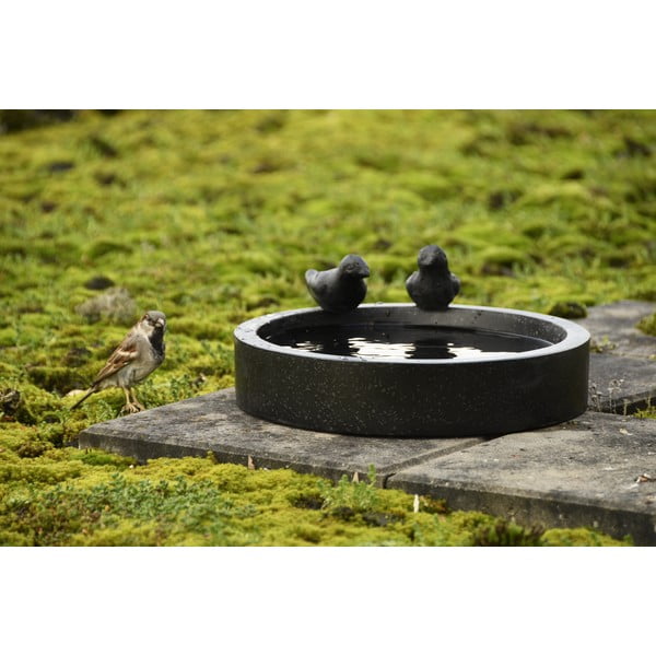 Čierne keramické napájadlo pre vtákov Esschert Design Ave-image-1