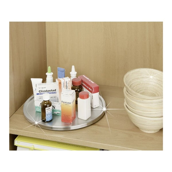 Otočný podnos z nehrdzavejúcej ocele Wenko Turn Uno, 26,5 cm-image-3