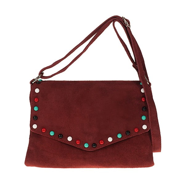 Červená kožená kabelka Pitti Bags Amice