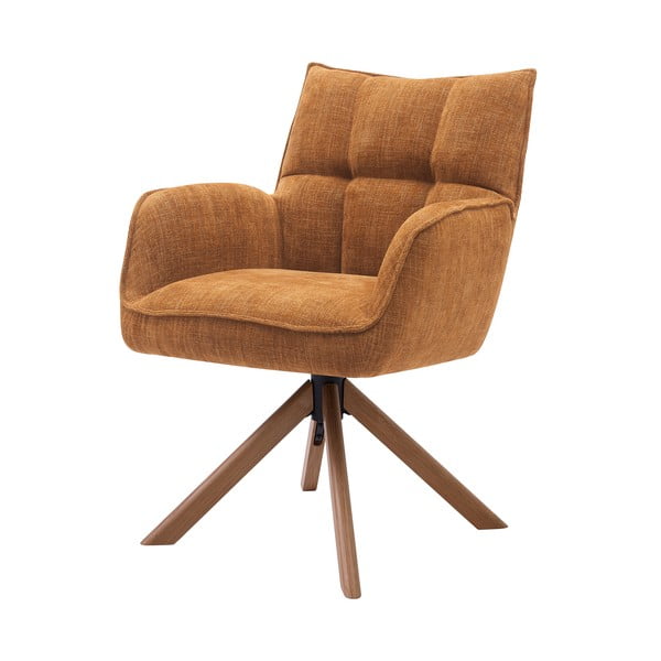 Oranžové čalúnené jedálenské kreslá v súprave 2 ks Marilla – Unique Furniture