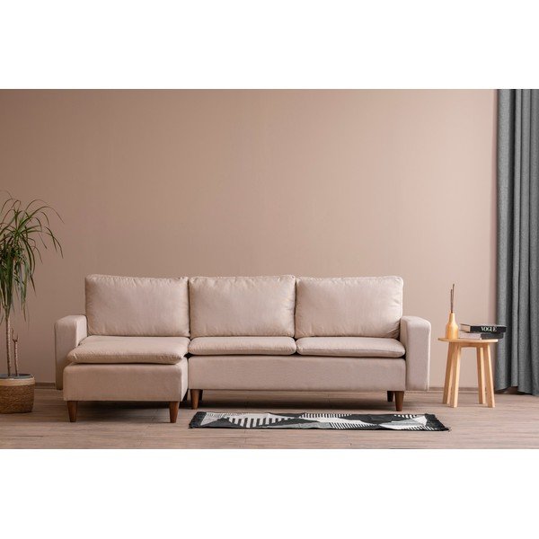 Béžová rohová pohovka (ľavý roh) Lungo – Balcab Home-image-1