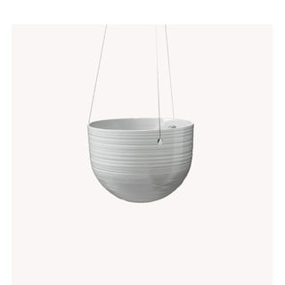 Sivý keramický závesný kvetináč Big pots Bergamo, ø 18 cm