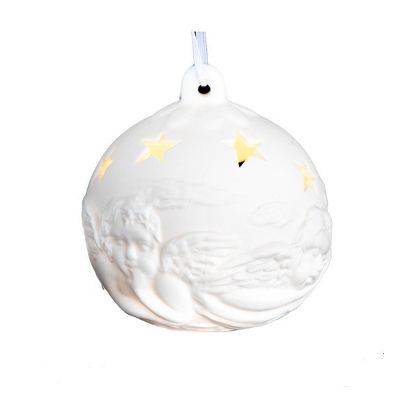 Porcelánová závesná ozdoba s LED svietidlom Dakls