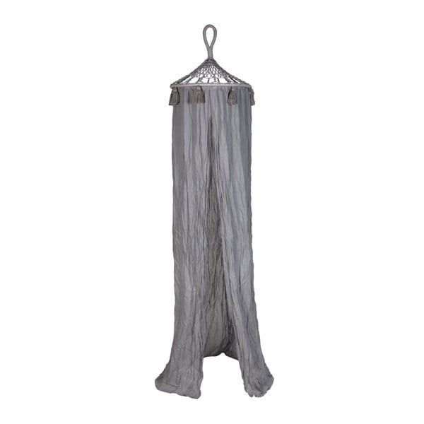 Sivá ručne vyrobená bavlnená moskytiéra Nattiot Uma, výška 240 cm