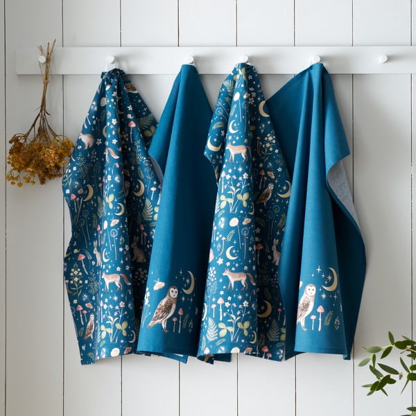 Bavlnené utierky v súprave 4 ks 50x70 cm Enchanted Twilight Animals – Catherine Lansfield-image-1