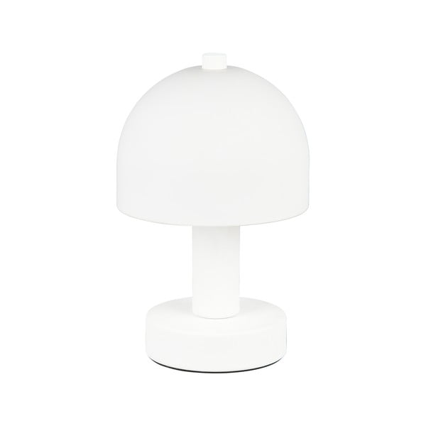 Biela stolová lampa so skleneným tienidlom (výška 19 cm) Glenn – Trio