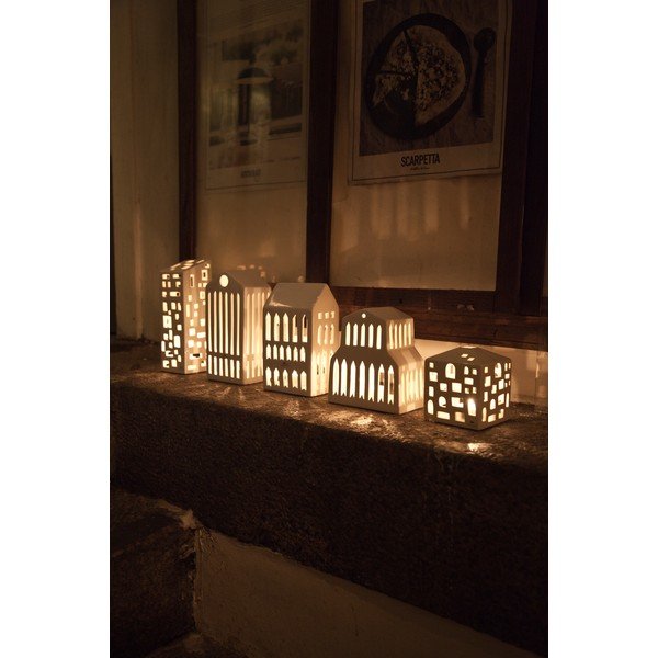 Biely keramický svietnik Kähler Design Urbania Lighthouse Pantheon-image-3